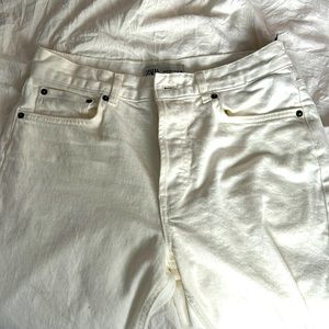White flared Zara Jeans